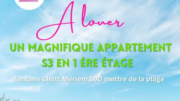 Geräumige 3-Zimmer-Wohnung in Sousse zur Miete