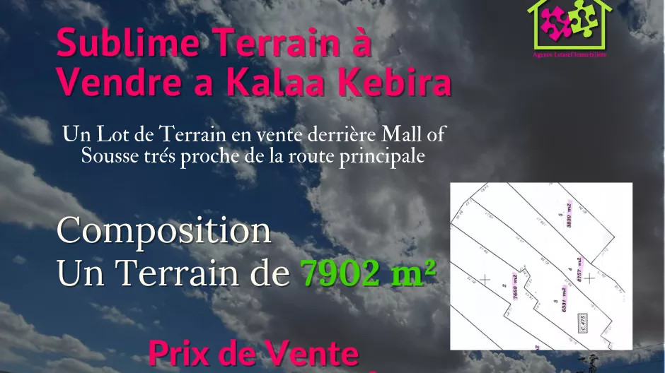 Außergewöhnliche 7902m² Landgelegenheit hinter dem Mall of Sousse