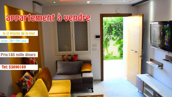 Charmantes S+2 Apartment am Baghdedi Beach