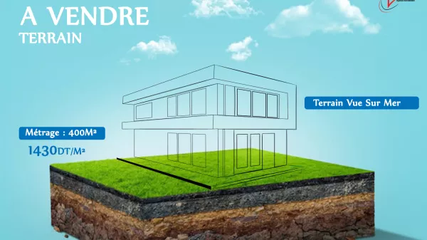 Außergewöhnliches Seeblick-Grundstück von 400m² in Rejich Mahdia