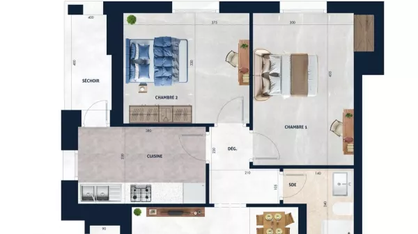 Traumwohnung S+2 mit Balkon in AFH2 Mrezga - Eine Ideale Investition für ein Traumleben