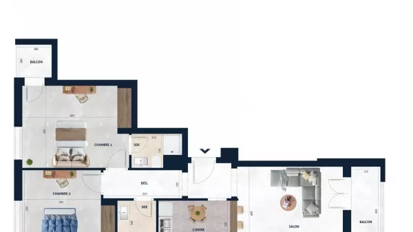 Traumwohnung S+2 mit Balkon in AFH2 Mrezga, Nabeul - Eine Einmalige Gelegenheit!