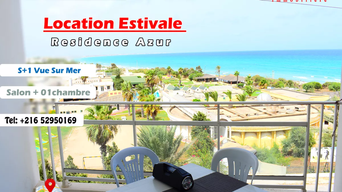 Charmantes S+1 Apartment in Mahdias Corniche mit Meerblick