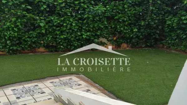 Möblierte S2-Wohnung mit Garten in Jardins de L'Aouina ZAL1741