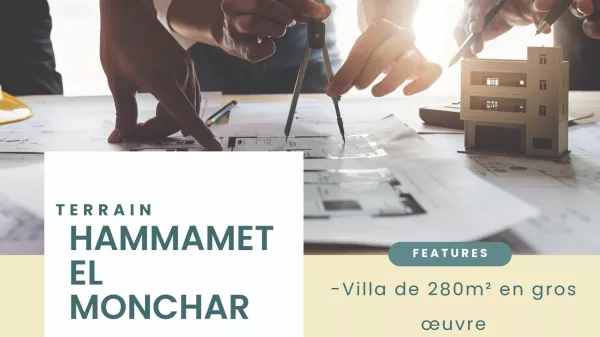 Exklusives Grundstück mit Villa im Bau in El Monchar, Hammamet