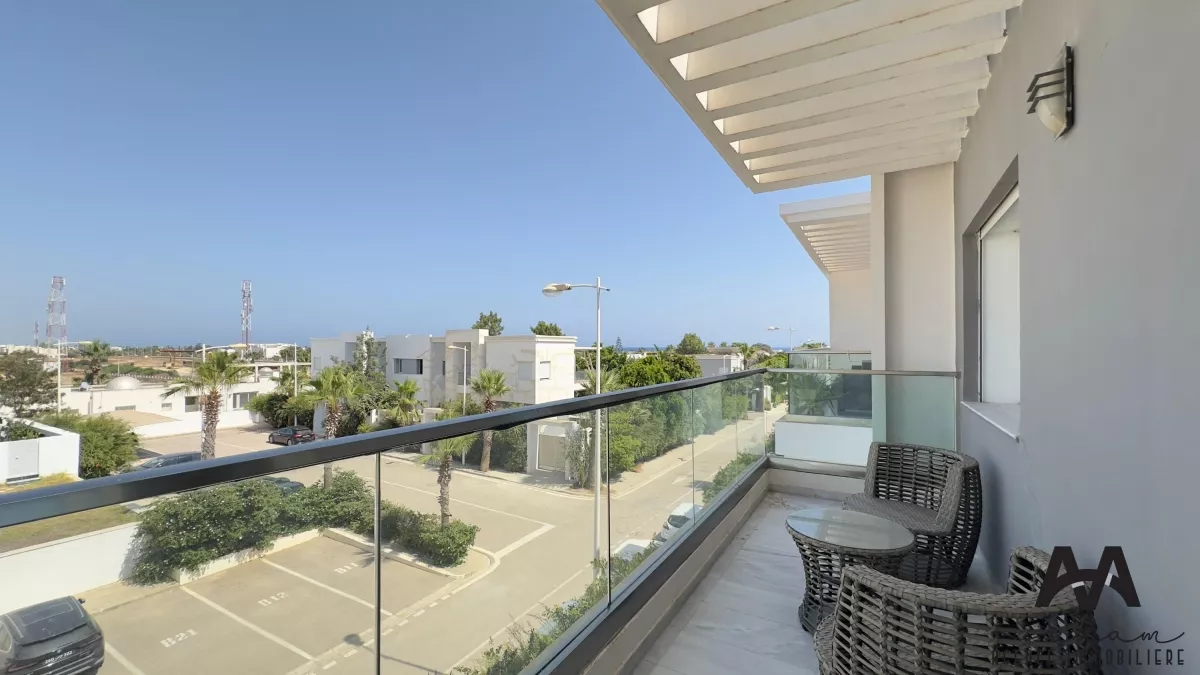 Möbliertes S+1 Apartment mit Meerblick in Mrezga, Nabeul