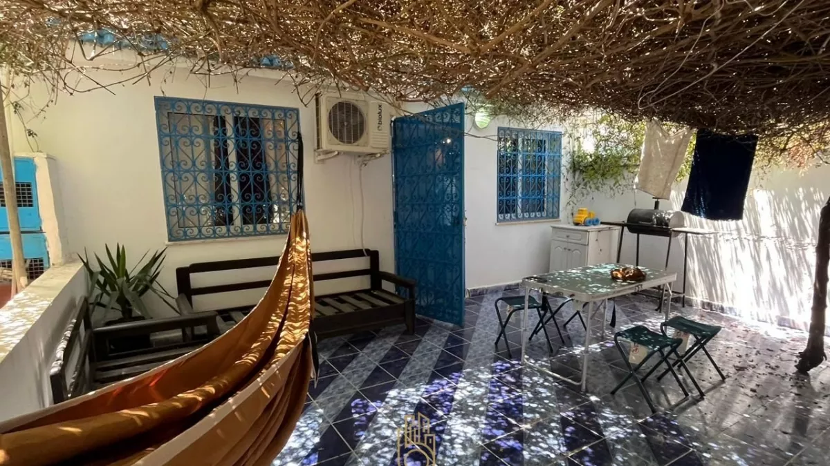 Beachfront Bungalow S+2 with Terrace in Lido, Nabeul