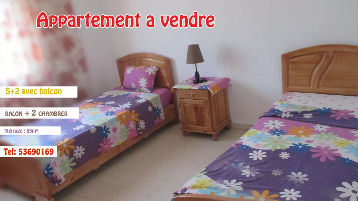 Appartamento S+2 Stupendo in Vendita nel Cuore di Monastir