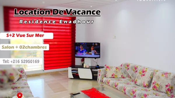 Luxury S+2 Apartment for Rent in Mahdia, Close to the Sea