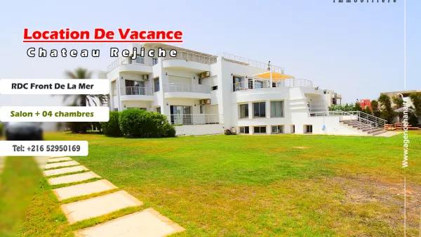 Luxury Beachfront Castle for Vacation in Rejiche, Mahdia