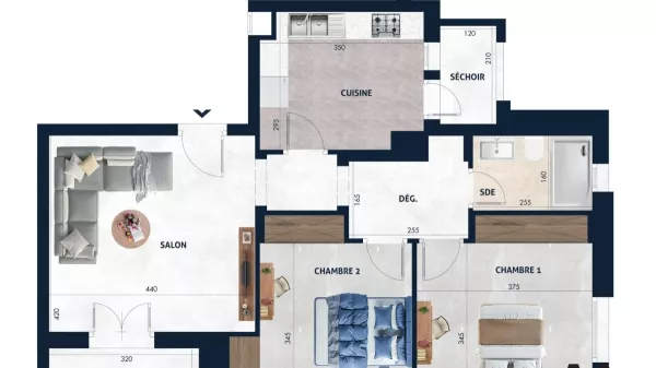 Dream Apartment S+2 of 110m² in AFH² Mrezga, Nabeul - A Dream Opportunity!