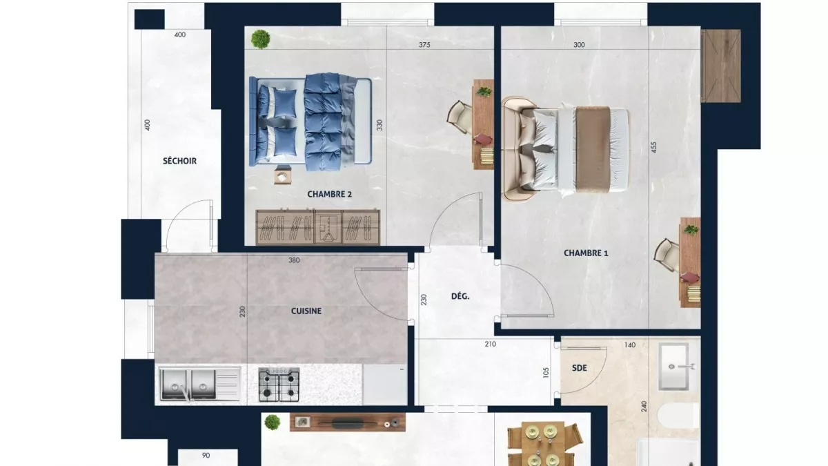 Dream Apartment S+2 with Balcony in AFH2 Mrezga - An Ideal Investment for a Dream Life