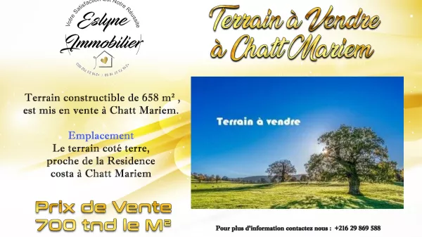 Land for Sale in Chatt Mariem, Tunisia