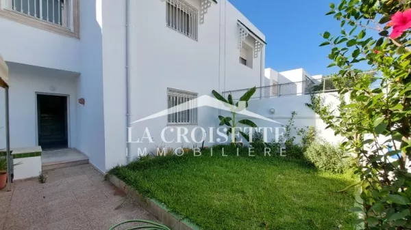 Furnished S+4 Duplex with Garden for Rent in La Marsa - ZDL0674