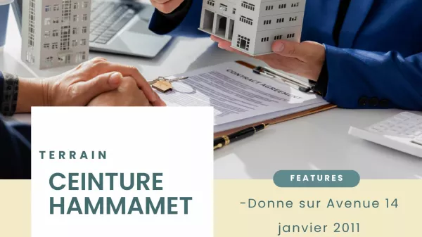 Strategic Land Plot of 866m² in Hammamet's Belt