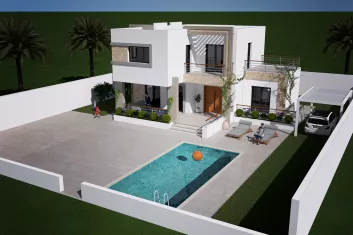 villa avec piscine SUR PLANS
