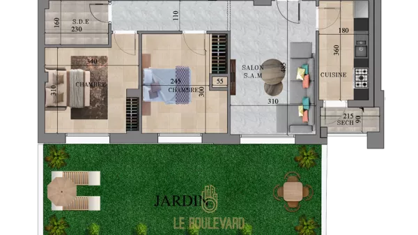 Appartamento di Lusso S+2 con Giardino ad AFH Mrezge, Cité El Wafa, Nabeul