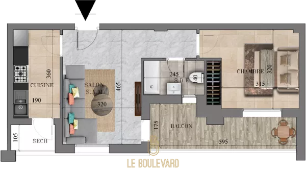 Appartamento di Lusso S+1 ad AFH Mrezge, Nabeul