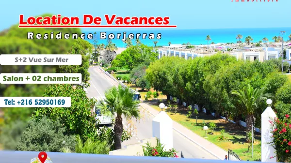 Appartamento S+2 Spettacolare a Mahdia con Vista Mare Mozzafiato