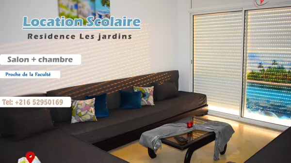 Appartamento S+1 RZ Les Jardins per Vacanza a Mahdia