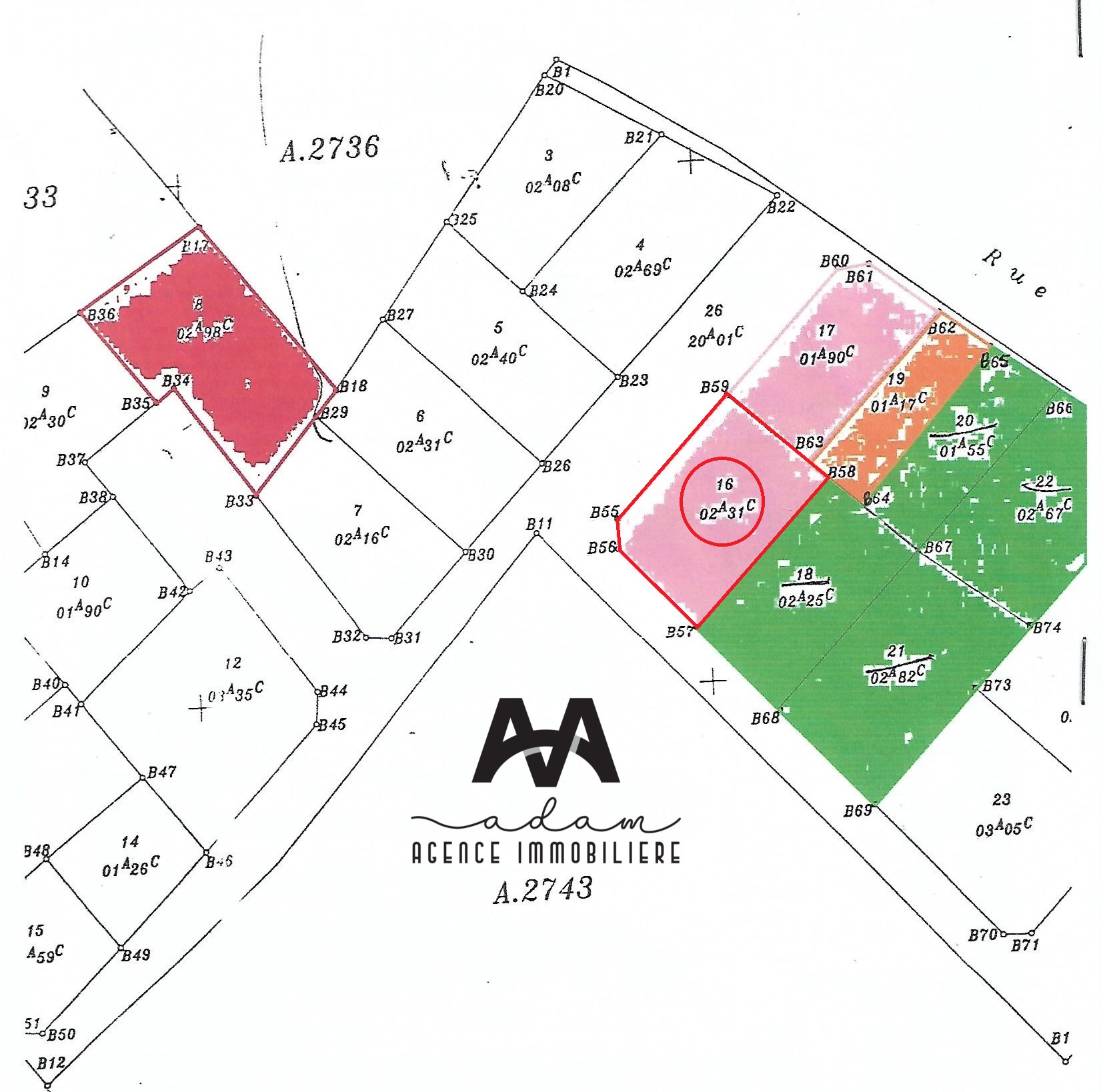 Buildable Land with Two Facades of 231m² in Nabeul