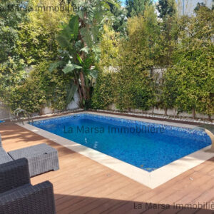 Belle villa S4 avec piscine et jardin à Carthage