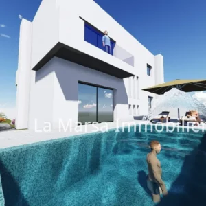 Villa S4 avec piscine, la Soukra