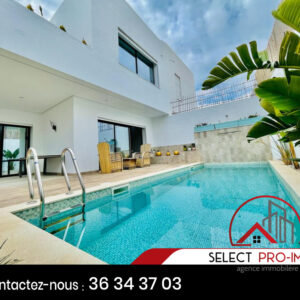Villa S+4 avec piscine à Hammamet