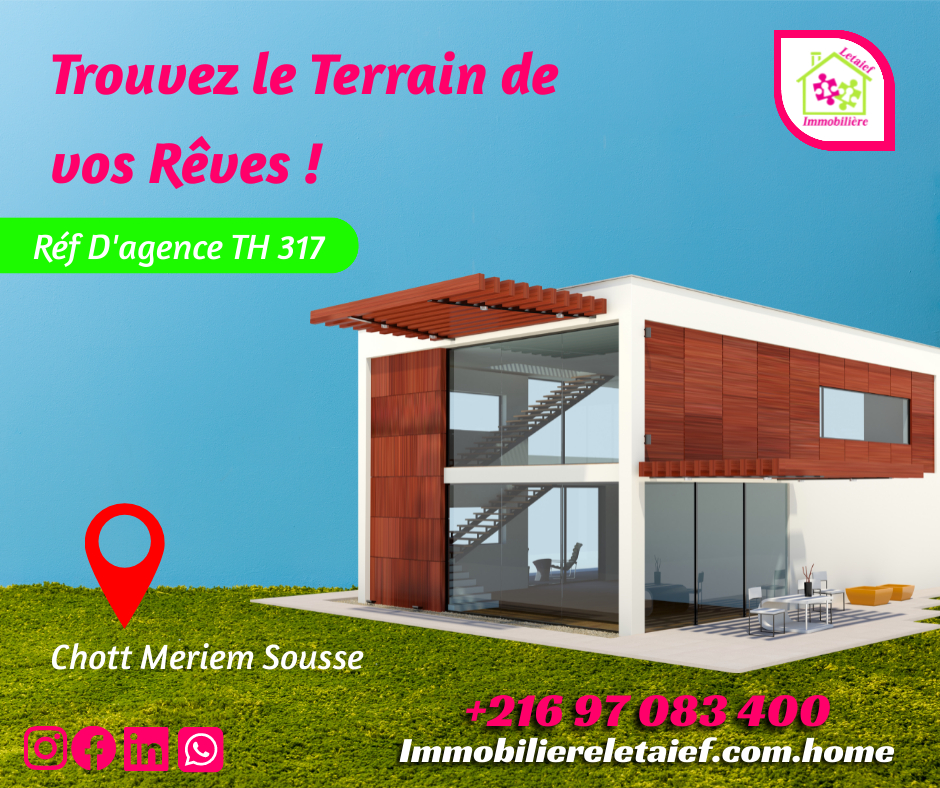 Terrain Habitation de 400 m² à Chott meriem