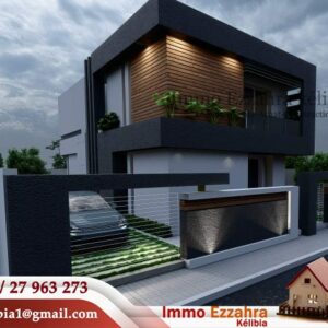 VILLA avec piscine en cours de construction à Ezzahra Hammem Ghzez