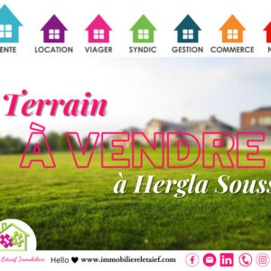 Terrain constructible idéal à Hergla sousse