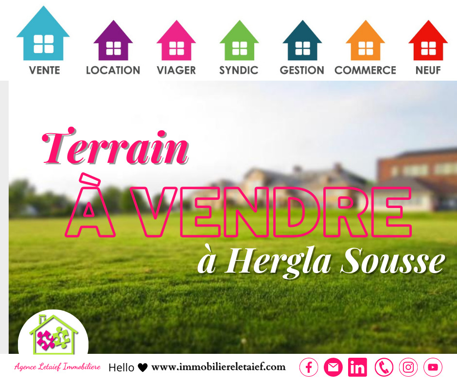 Terrain constructible idéal à Hergla sousse