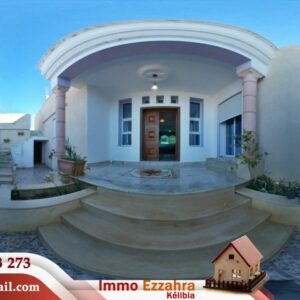 Villa 2S+3 meublée climatisée haut standing à Ezzahra Hammem Ghezaz, vue de mer et montagne