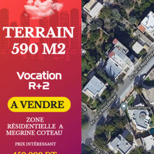 TERRAIN de 590m² à Mégrine Coteaux