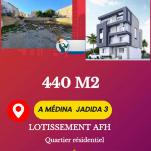 Terrain de 440m² à MEDINA JADIDA 3