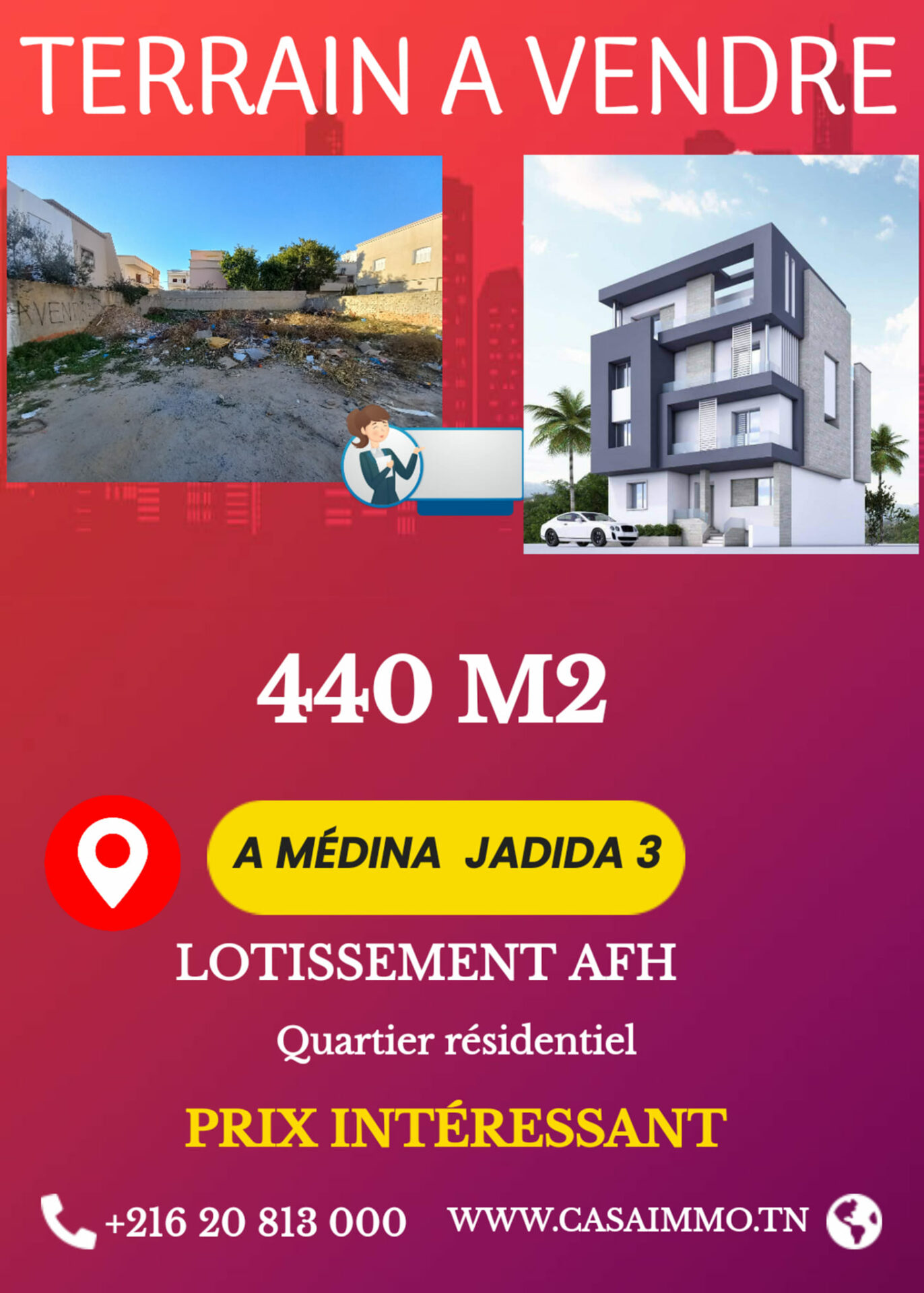 Exceptional Land Opportunity in Medina Jadida 3 - 440m² of Pure Potential!