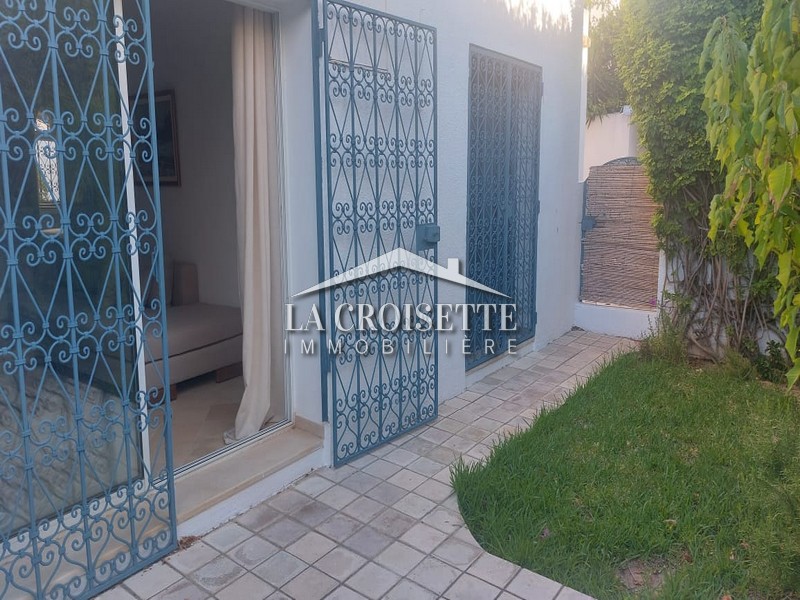 Urban Oasis: Furnished S+2 Apartment with Garden in Gammarth