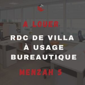 RDC de villa à usage bureautique à Menzah 5