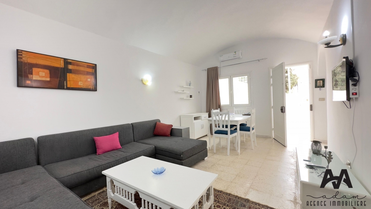 Bungalow S+3 bien meublé à Lido, Nabeul