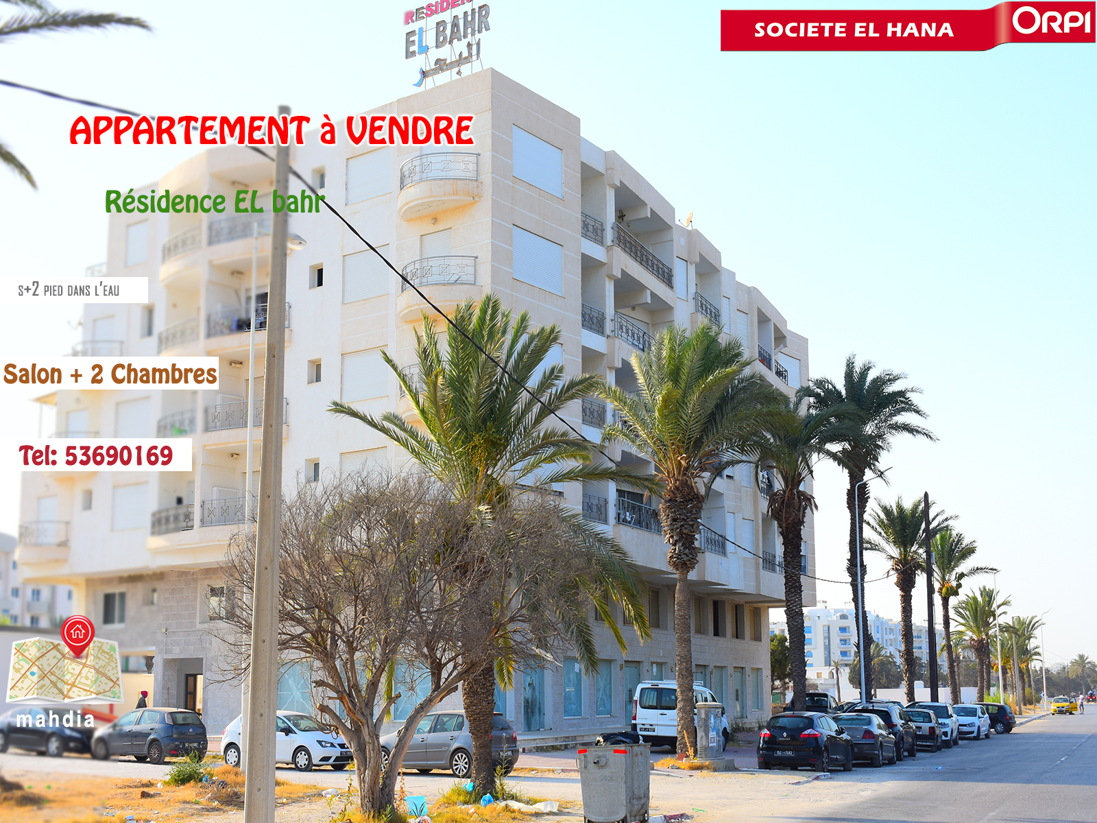 Appartement S+2 en plein zone touristique à bas prix à Mahdia