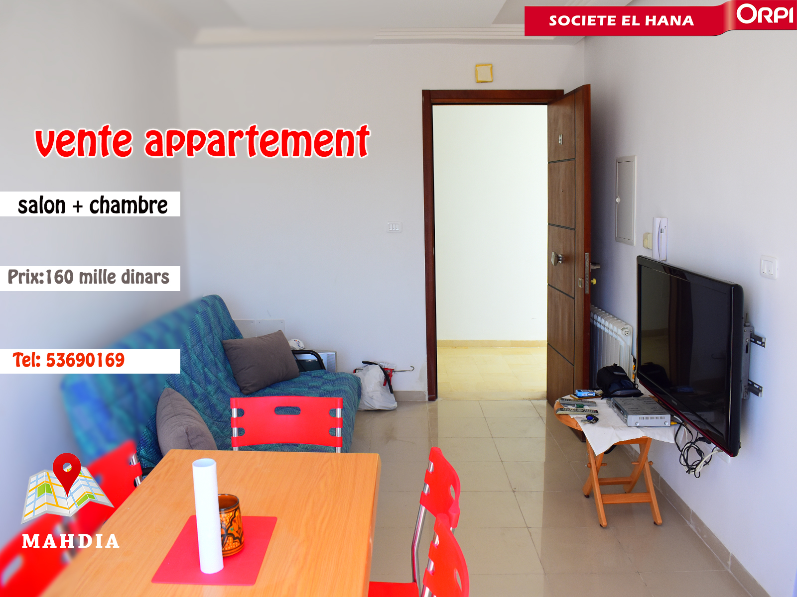 Appartement S+1 pied dans l'eau