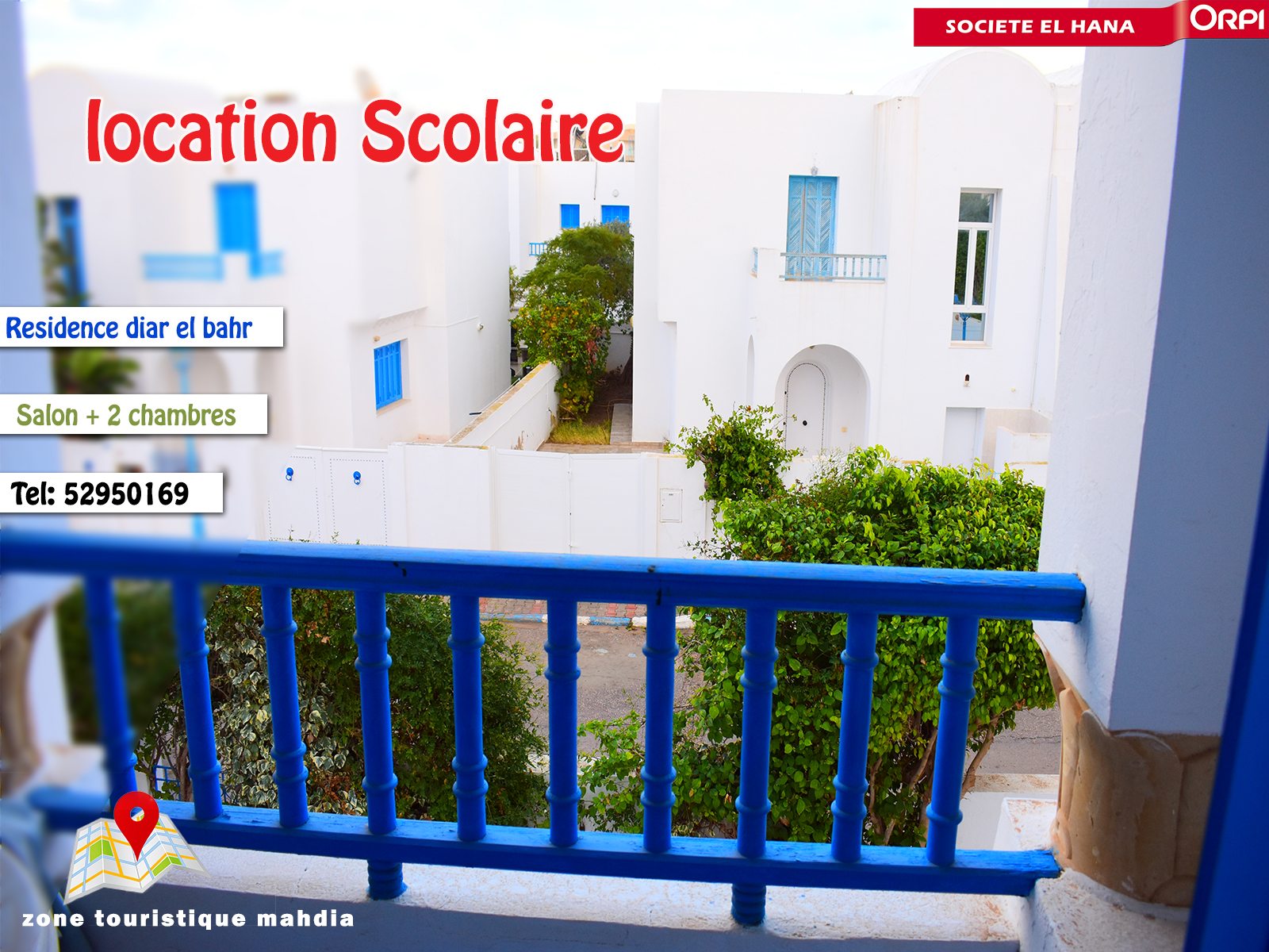 2 appartements S+2 pour les médecins à Mahdia