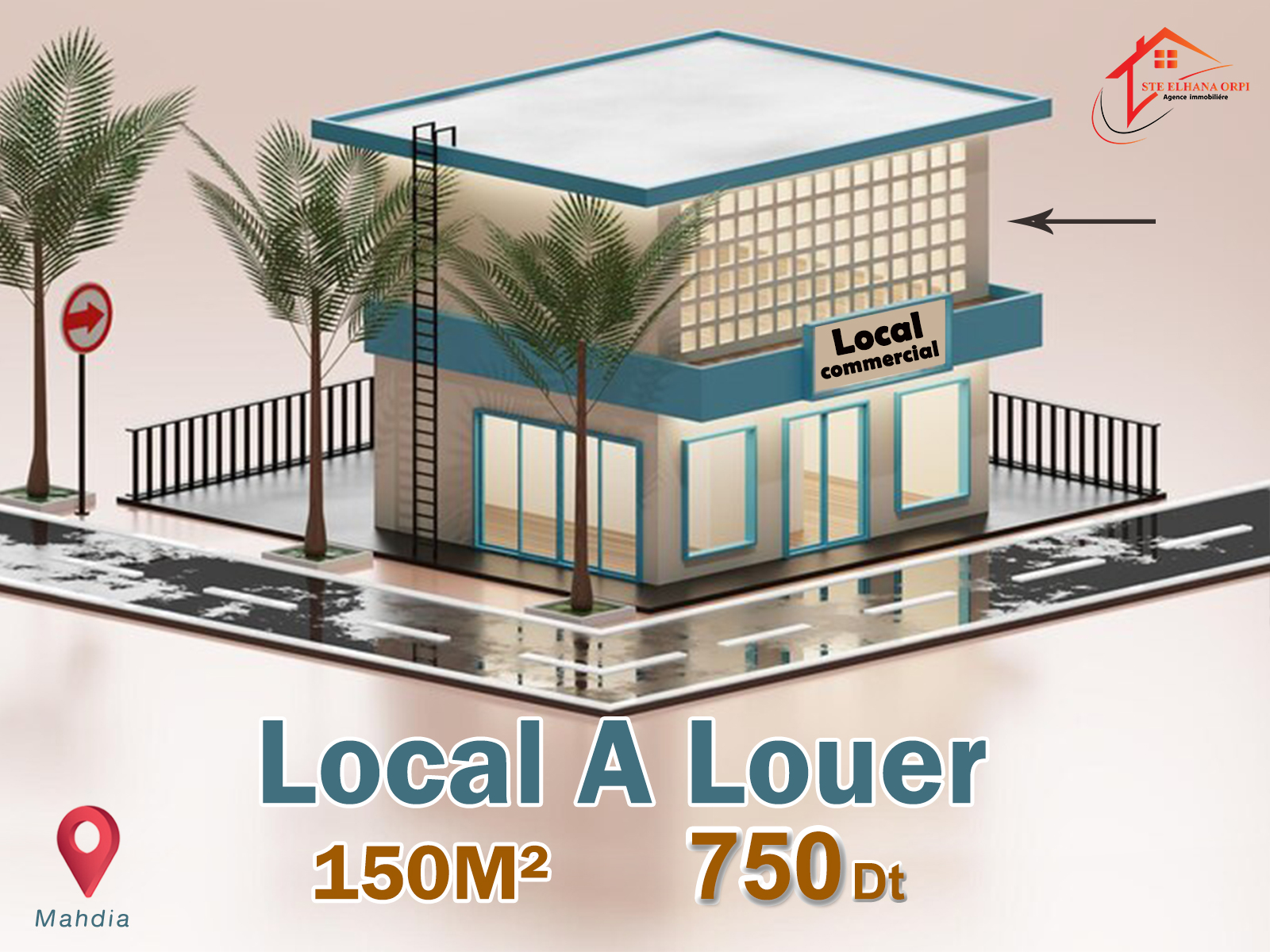 Commercial Property for Rent on Avenue Habib Bourguiba, Mahdia