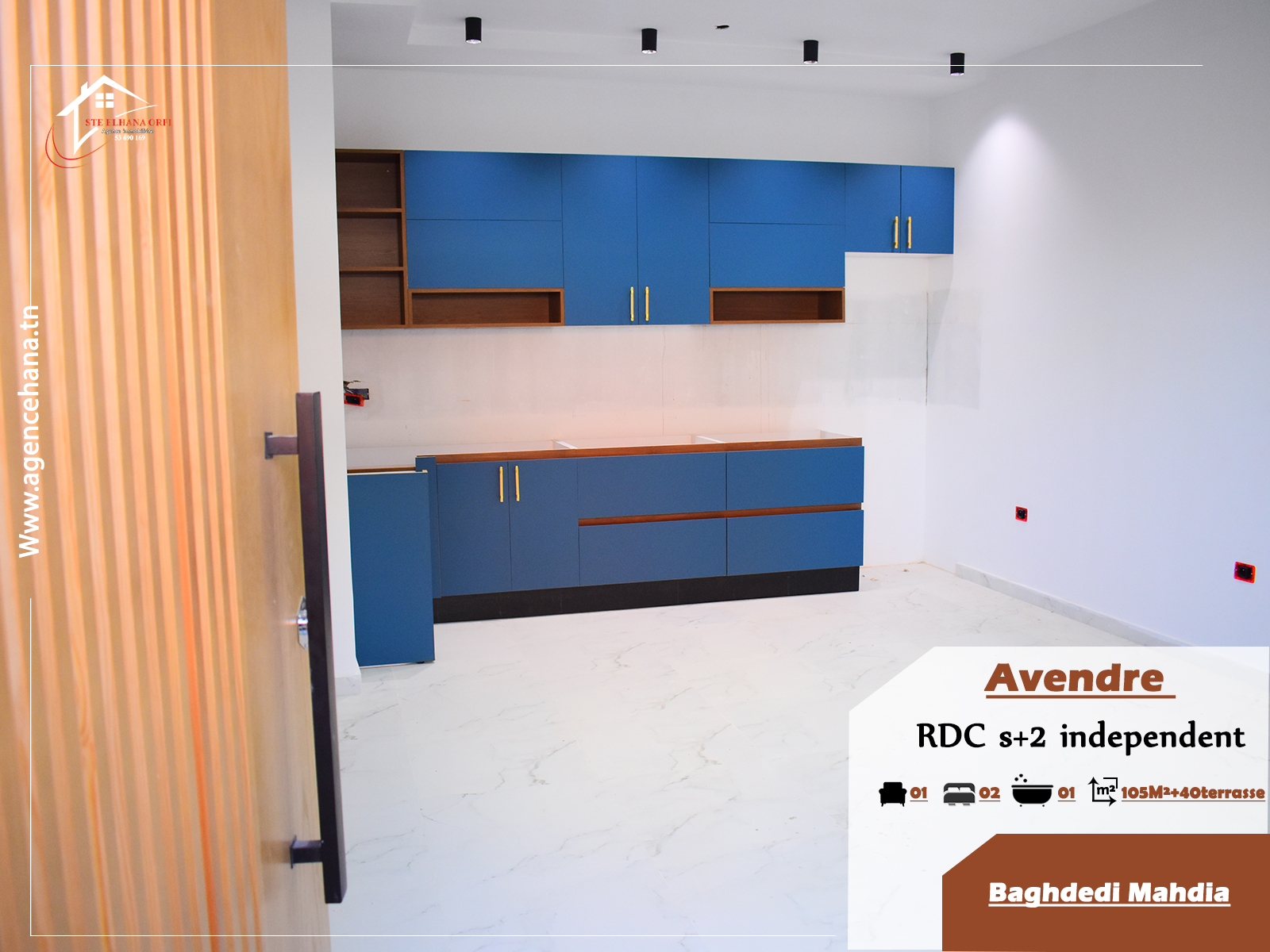 Appartement S+2 au RDC à baghdedi Mahdia