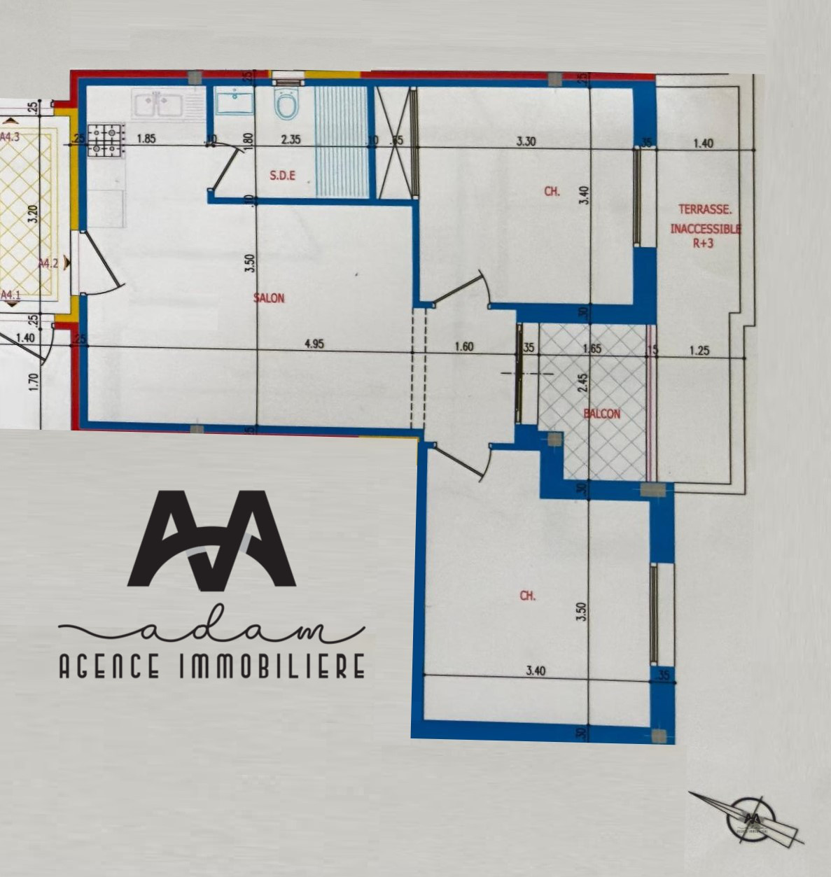 Dream Apartment S+2 of 78m² on the 4th Floor at AFH2 Mrezga, Nabeul - A Unique Opportunity!