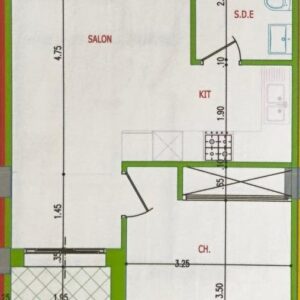 Appartement S+1 au 1er étage à Mrezga, AFH2