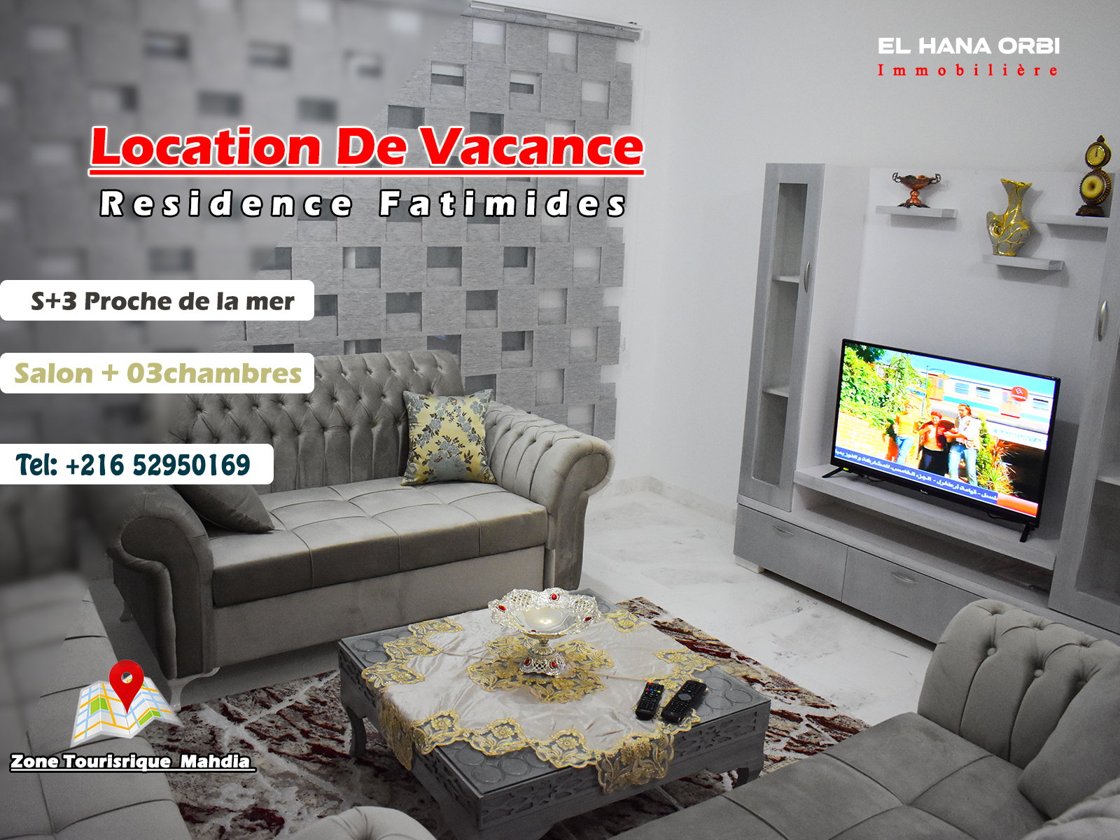 Luxury Apartment S+3 in Mahdia, Tunisia
