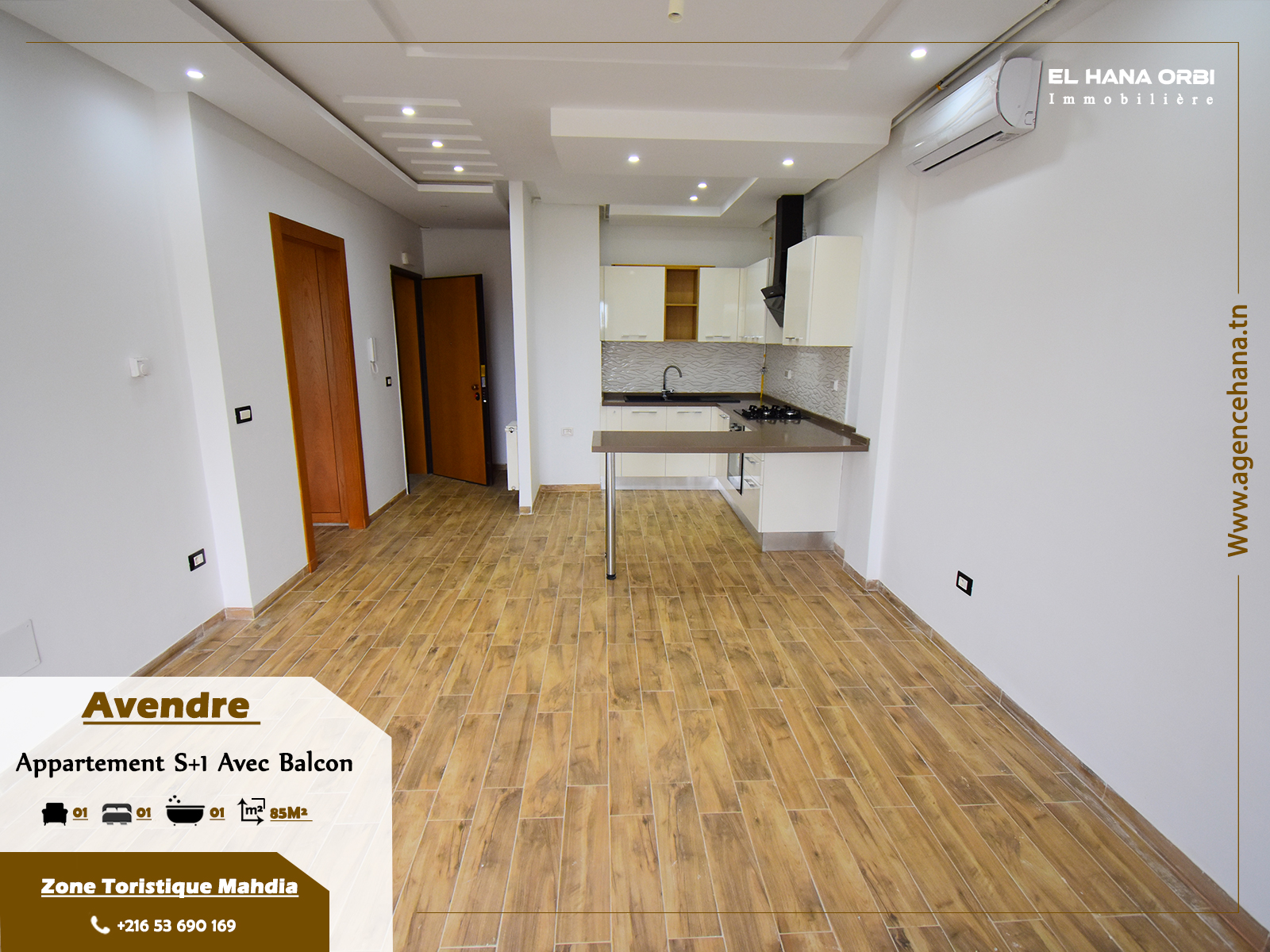 Appartement S+1 vue sur mer à corniche Mahdia