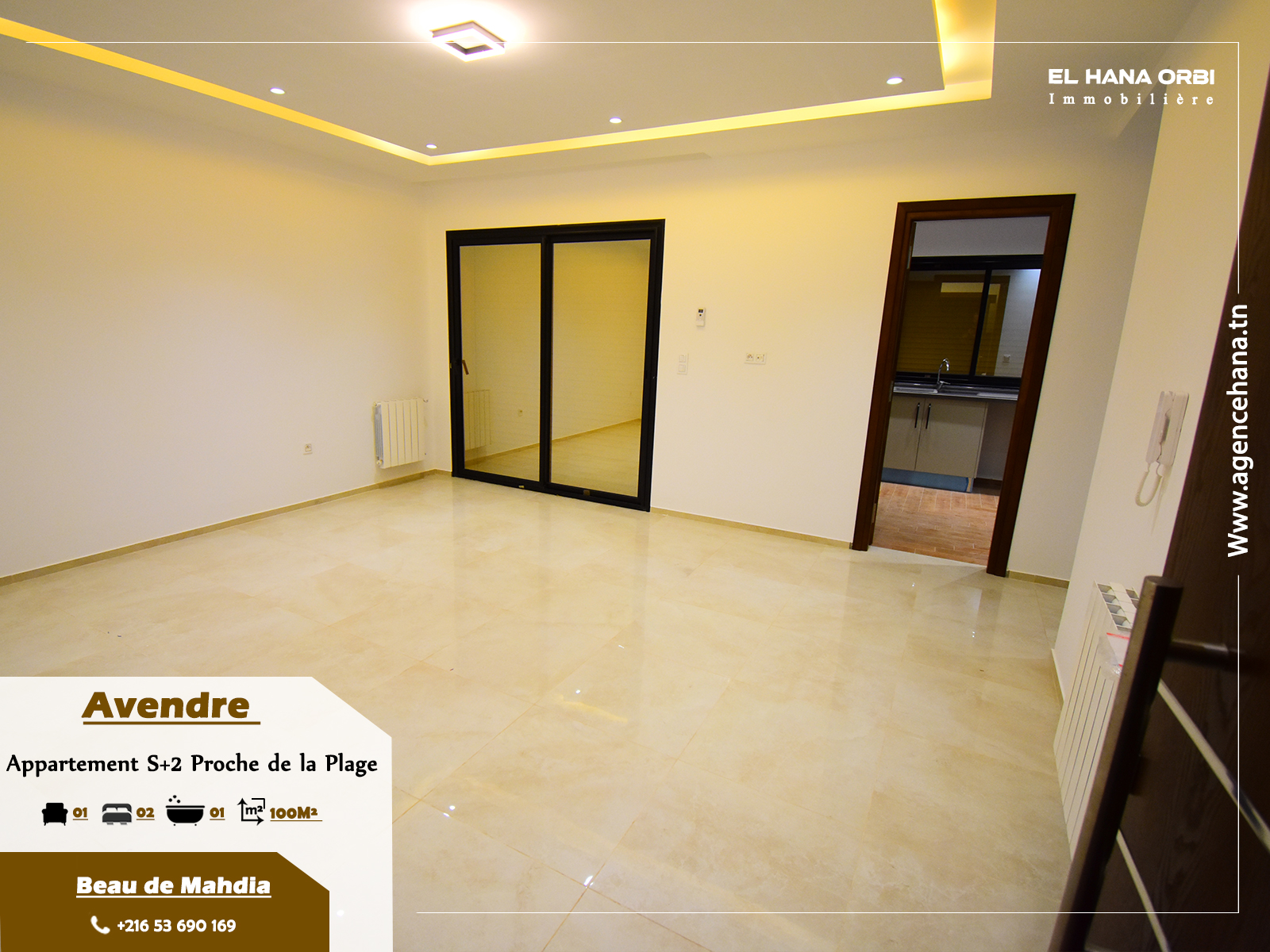 Appartement S+2 proche de la plage à Mahdia
