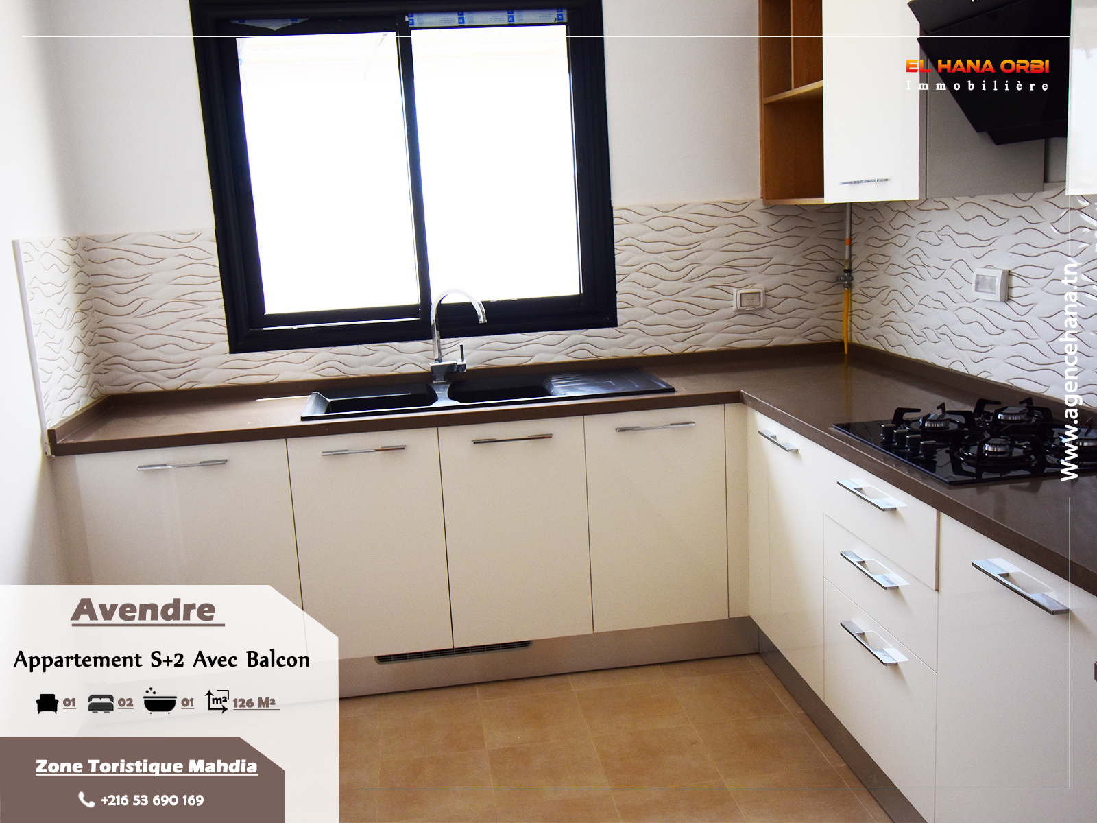 Appartement S+2 vue sur mer et pied dans l'eau neuf